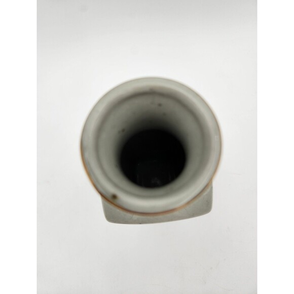 Vintage Japanese Square Bottle Decanter With Lid Butterfly Flowers Blue Gray - Picture 6 of 9